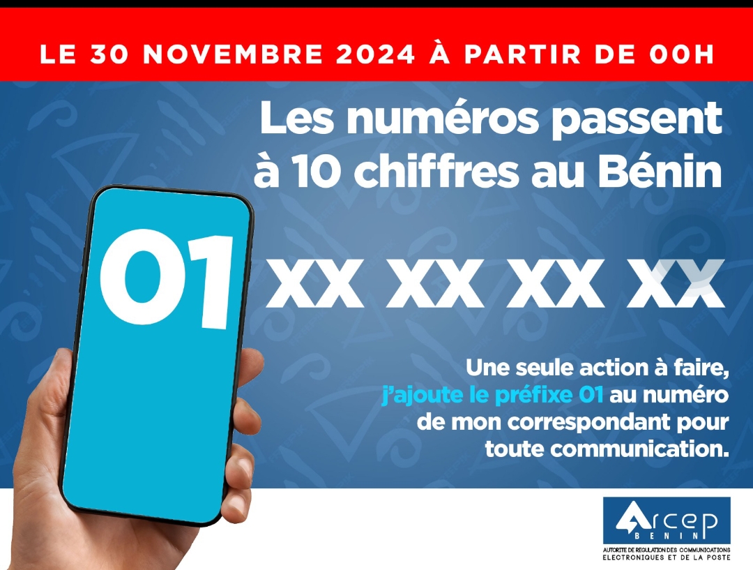 Numérotation à 10 chiffres au Bénin
