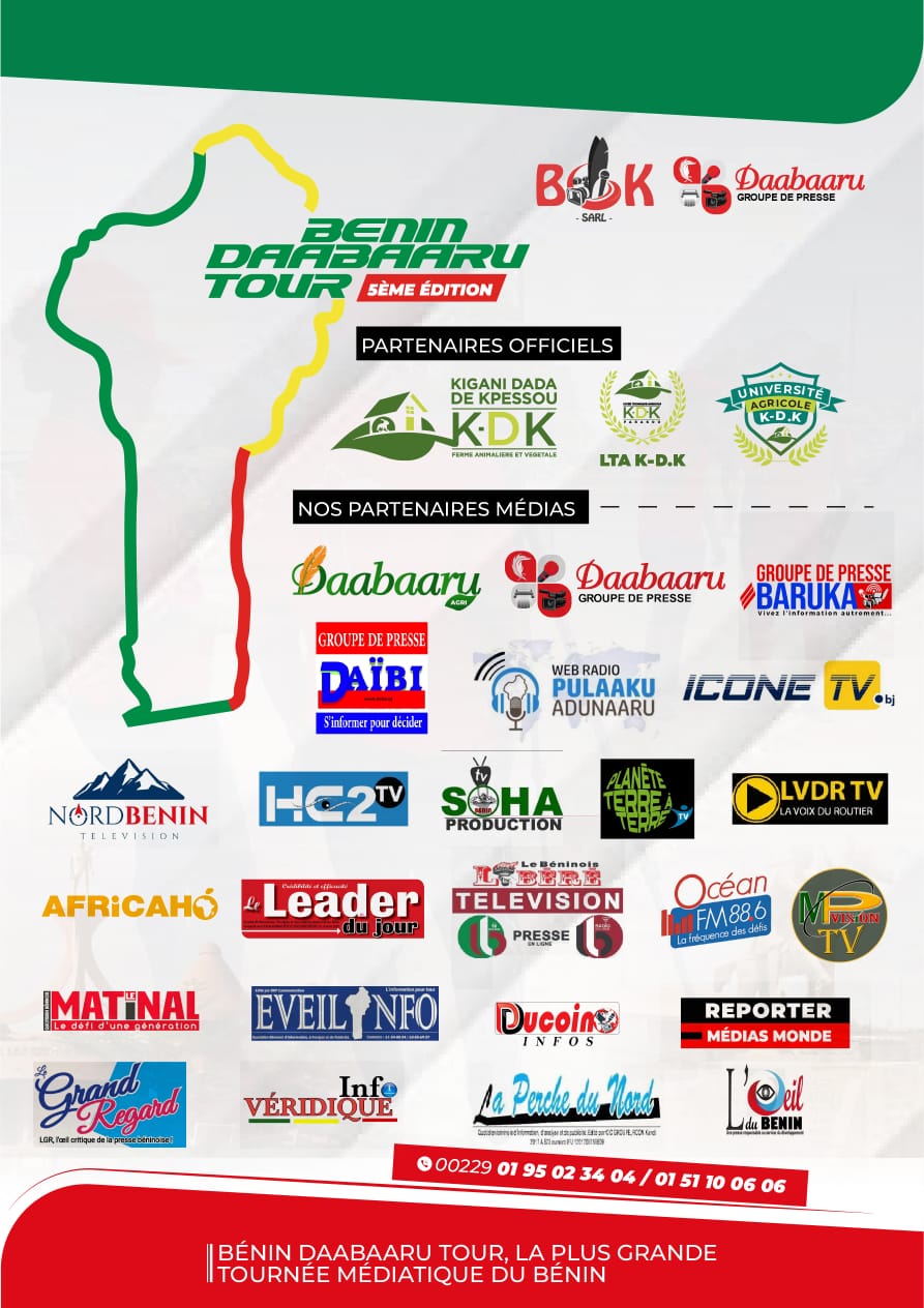 Bénin daabaaru tour: les médias partenaires de la 5è édition