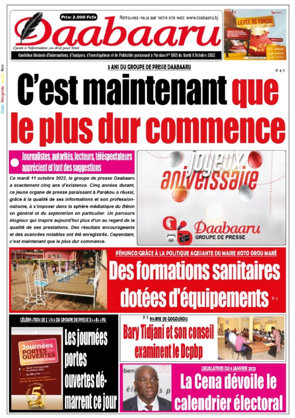 UNE DU MARDI 11 OCTOBRE 2022