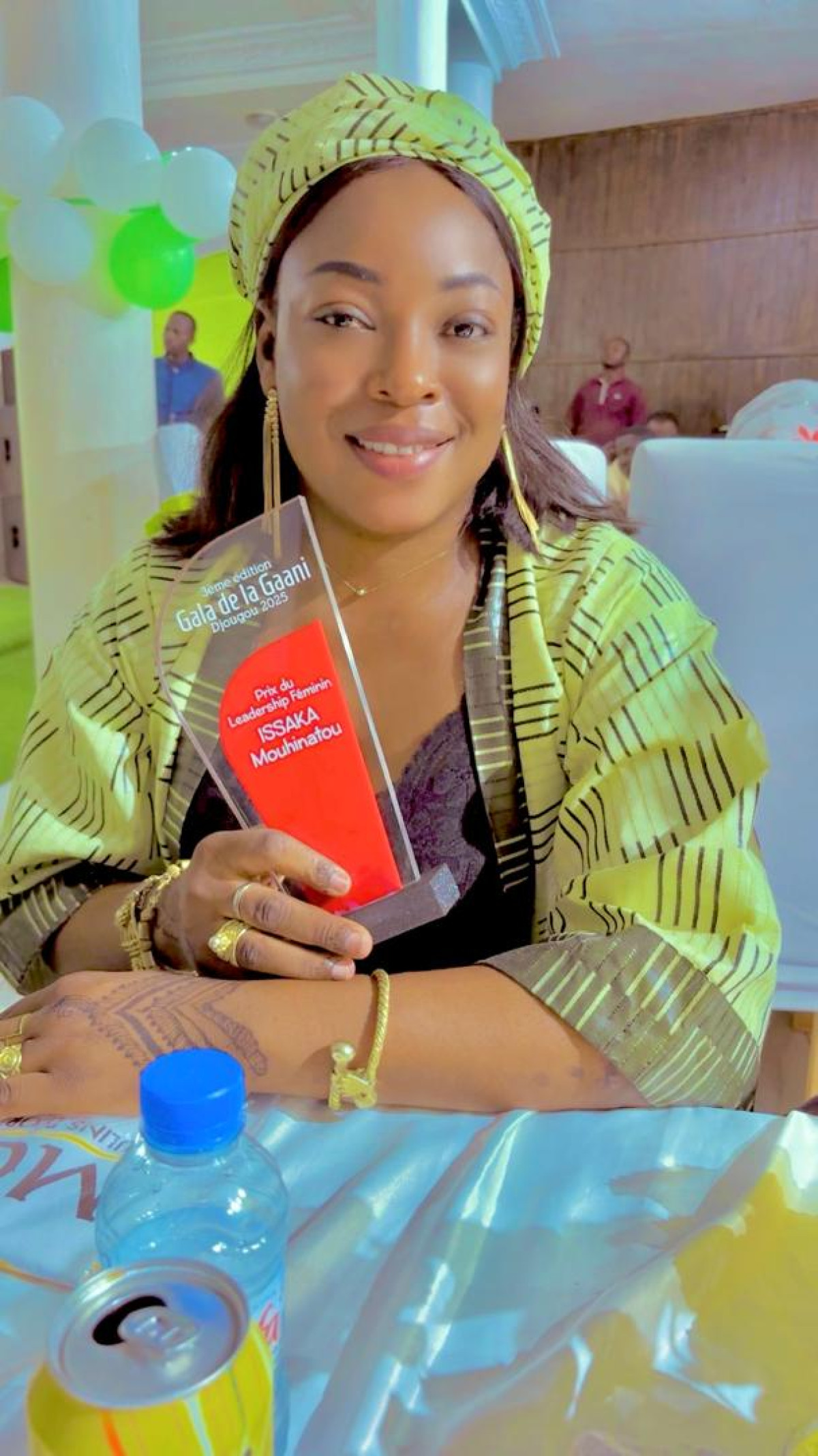 Troisième édition du gala de la gaani 2025 à Djougou: Mouhinatou Issaka décroche le prix du leadership féminin