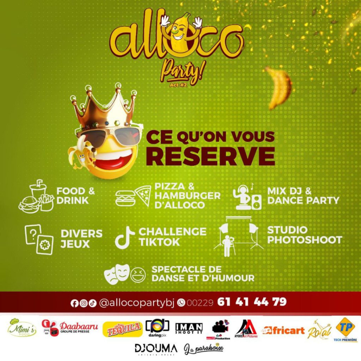 DEUXIÈME ÉDITION DE ‘’ALLOCO PARTY’’ À PARAKOU ! : Rendez-vous le 4 juin pour consommer le alloco autrement