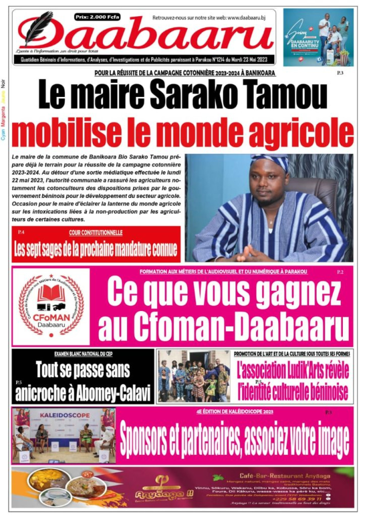 UNE DU MARDI 23 MAI 2023