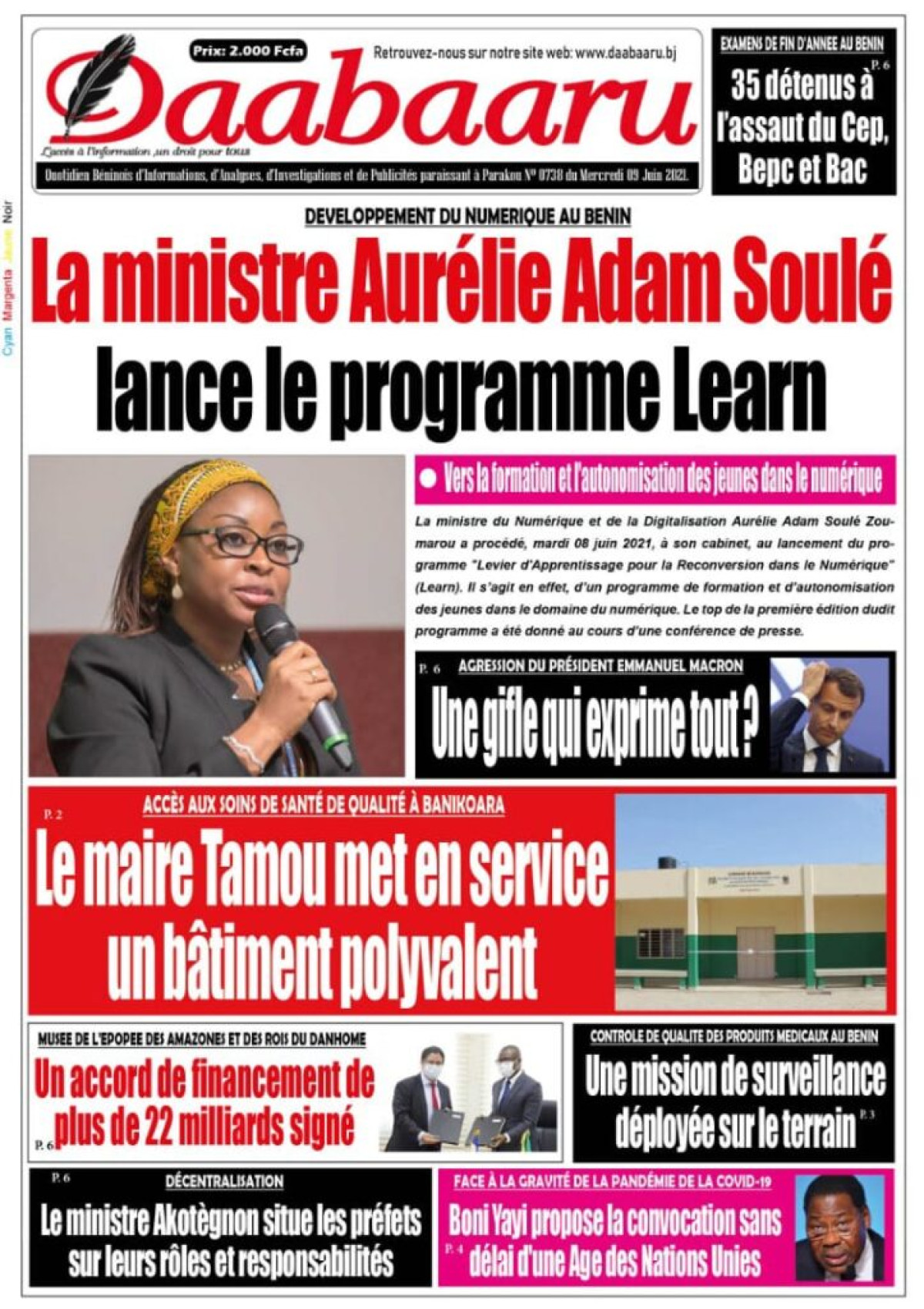 Parution du mercredi 09juin 2021