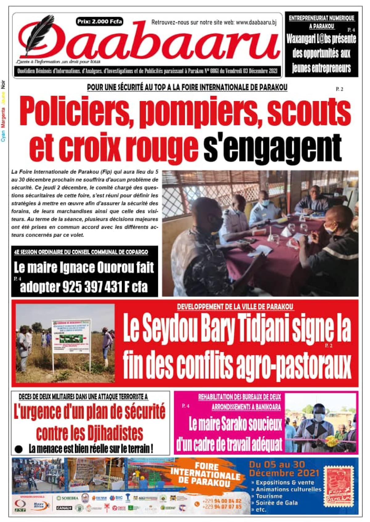 Parution du vendredi 03 décembre 2021