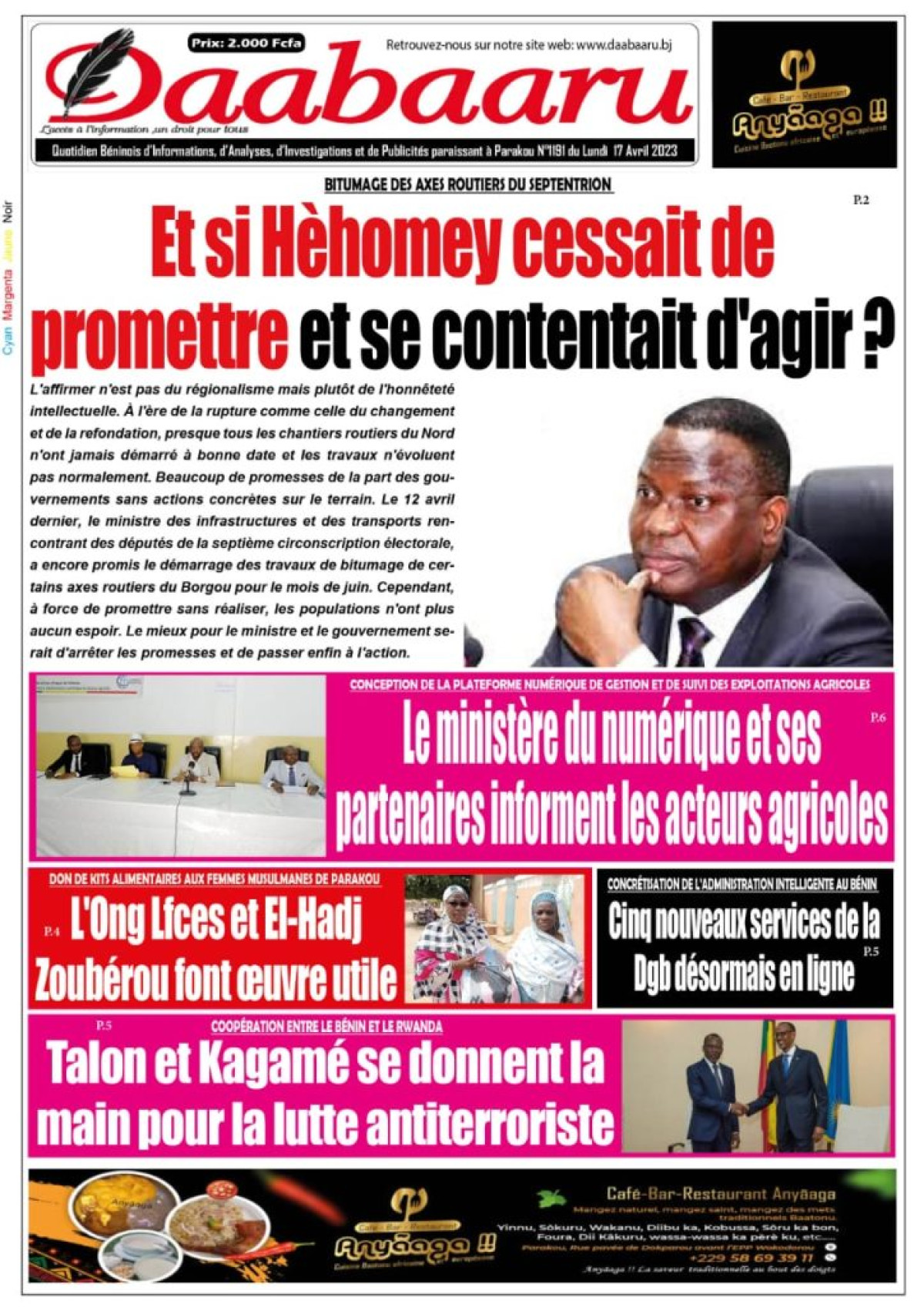 UNE DU LUNDI 17 AVRIL 2023