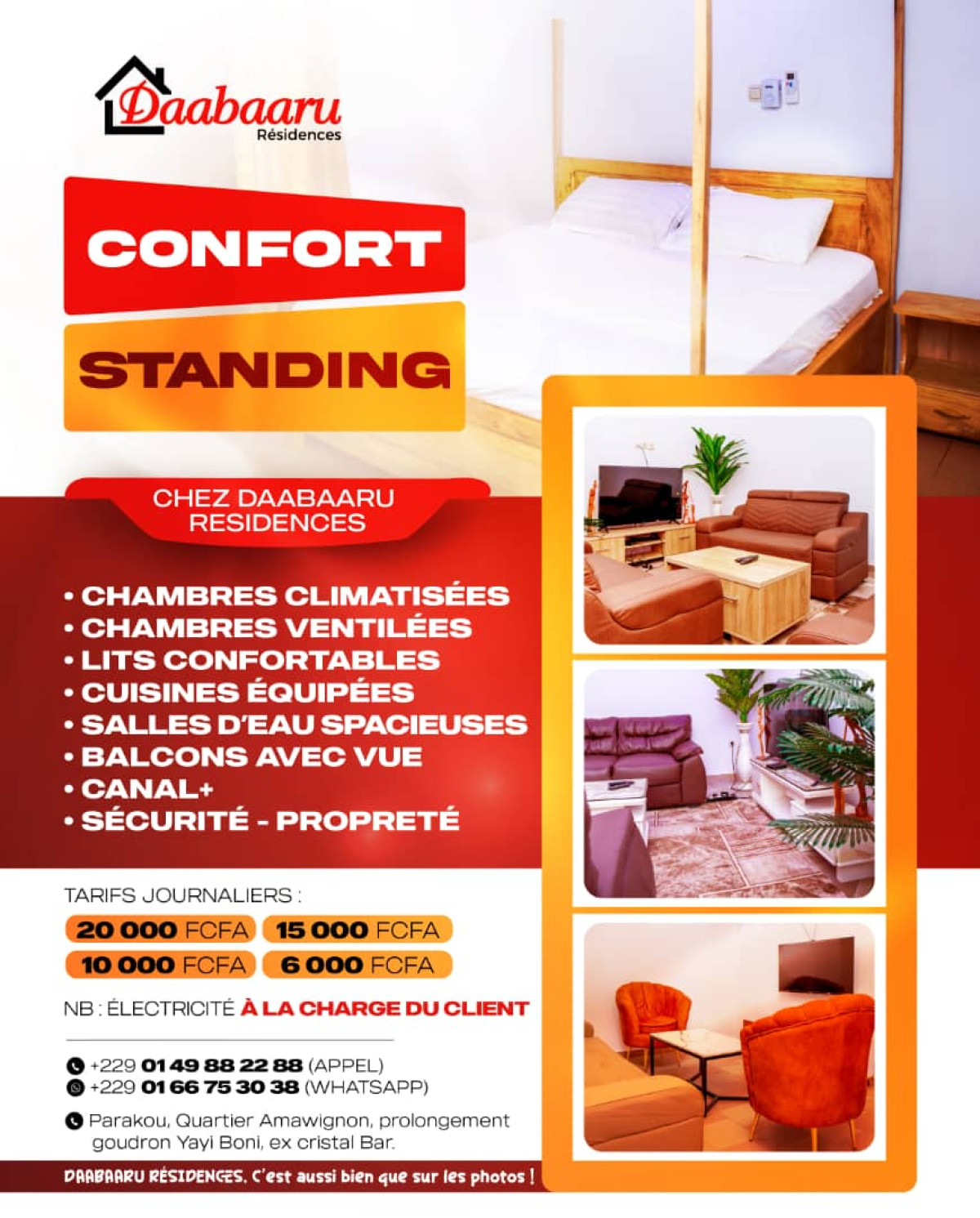 Envie de passer un bon moment à Parakou: "Daabaaru Résidence", la référence pour un séjour reposant