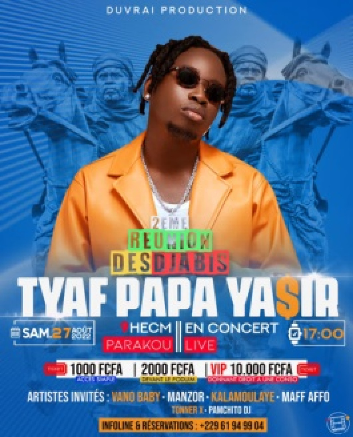 MUSIQUE : Tyaf en concert le 27 août à Parakou