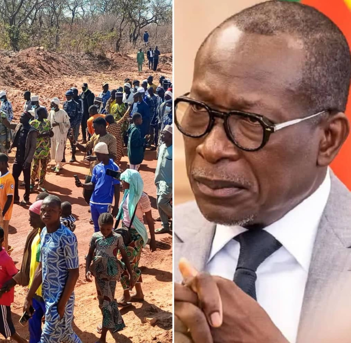 Marche de remerciement des populations de kouandé pour une route en chantier: patrice talon n&rsquo;en avait pas besoin