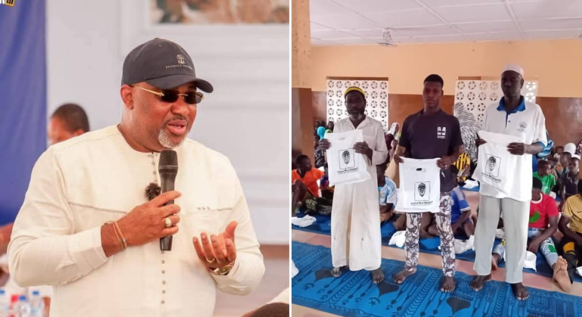 Ramadan/Dons de repas d&rsquo;Iftar aux musulmans de Djougou: Richard Boni Ouorou rompt le jeûne avec plus de 15 000 musulmans 