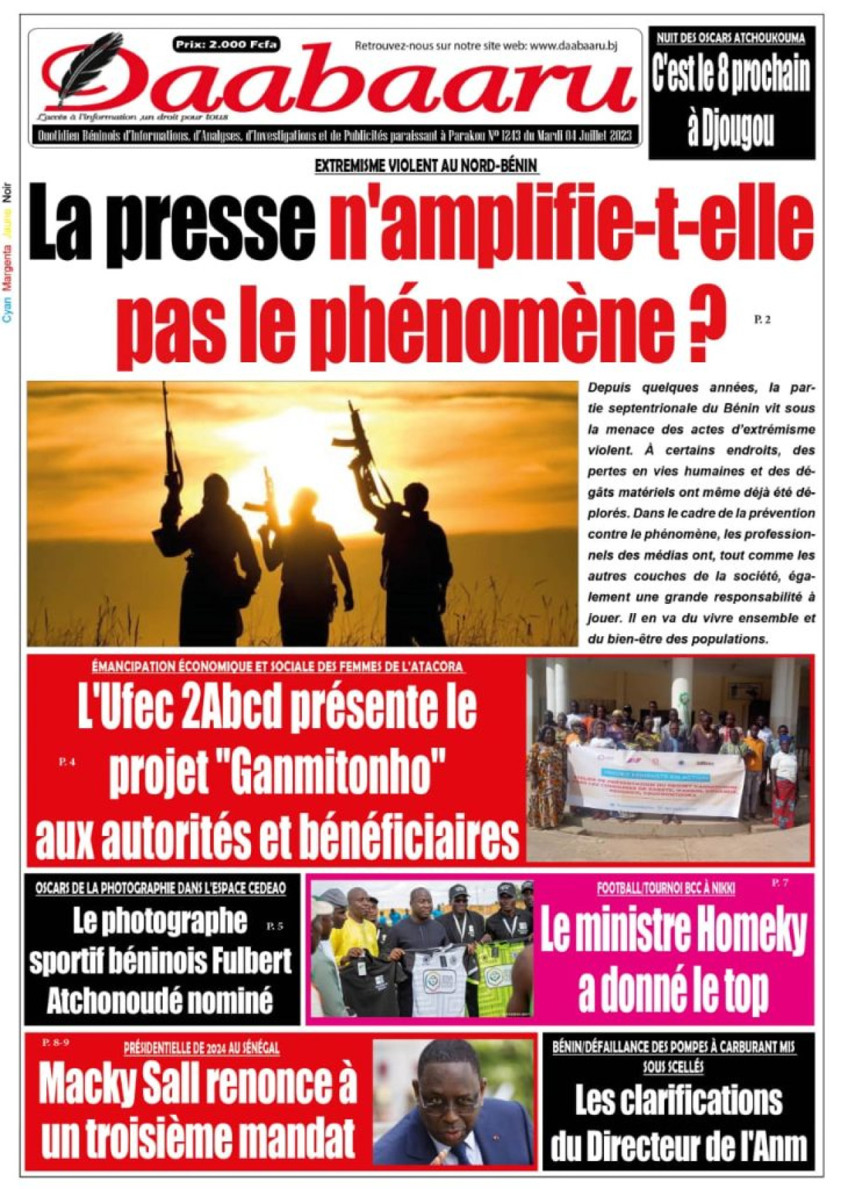 UNE DU MARDI 4 JUILLET 2023