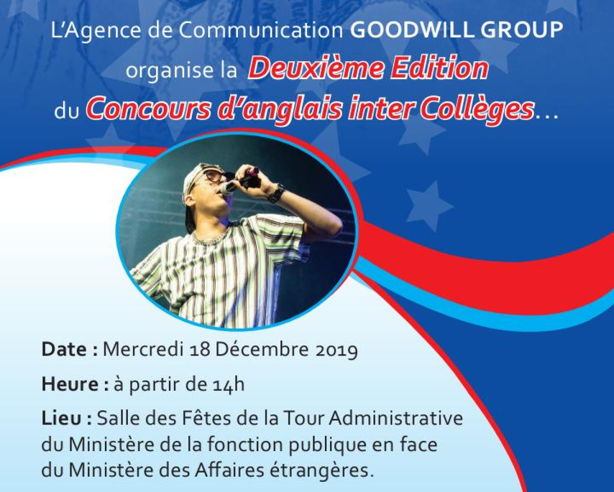 CONCOURS D&rsquo;ANGLAIS INTER-COLLEGE A COTONOU : L’Agence Goodwill promeut la langue de Shakespeare