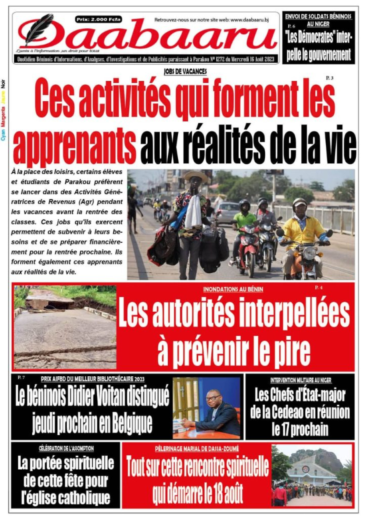 UNE DU MERCREDI 16 AOÛT 2023