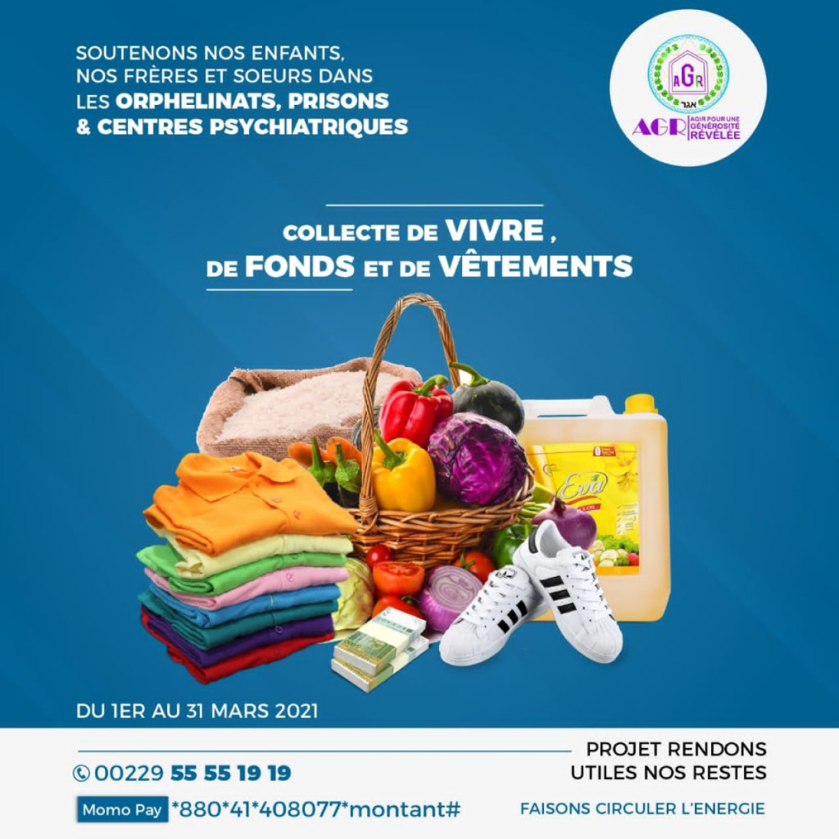 SOUTIEN AUX ORPHELINS, PRISONNIERS ET MALADES MENTAUX : L&rsquo;Ong “Agr” lance une collecte de fonds et de vêtements