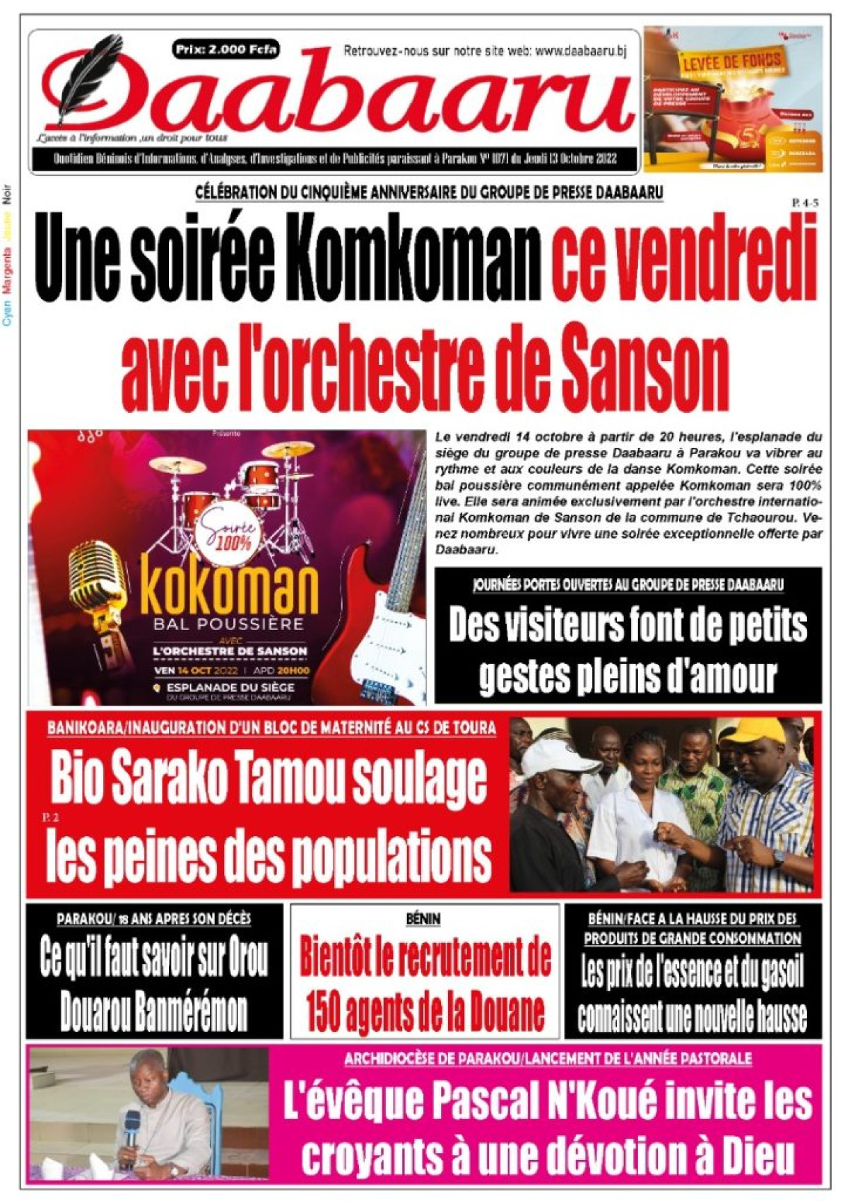 UNE DU JEUDI 13 OCTOBRE 2022