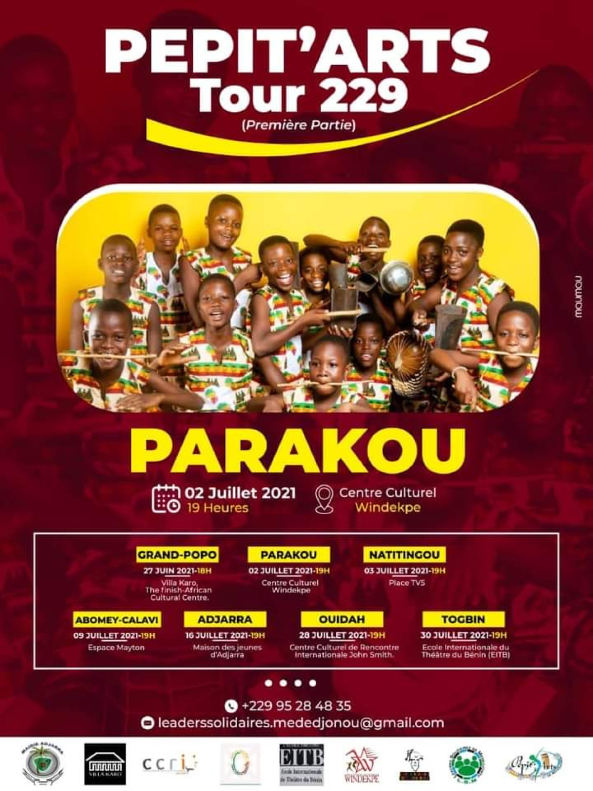 PEPIT’ARTS TOUR 229 : Parakou accueille l&rsquo;événement ce 2 juillet à l&rsquo;espace Windékpè