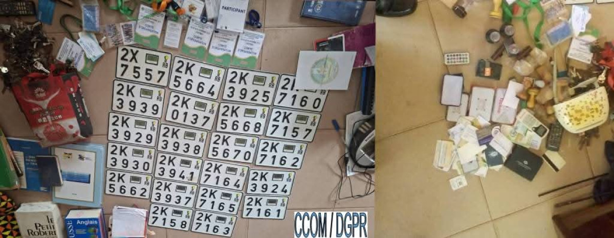 Adjarra/Commissariat frontalier d'Aglogbè: 22 plaques d’immatriculation et 30 cartes grises saisies