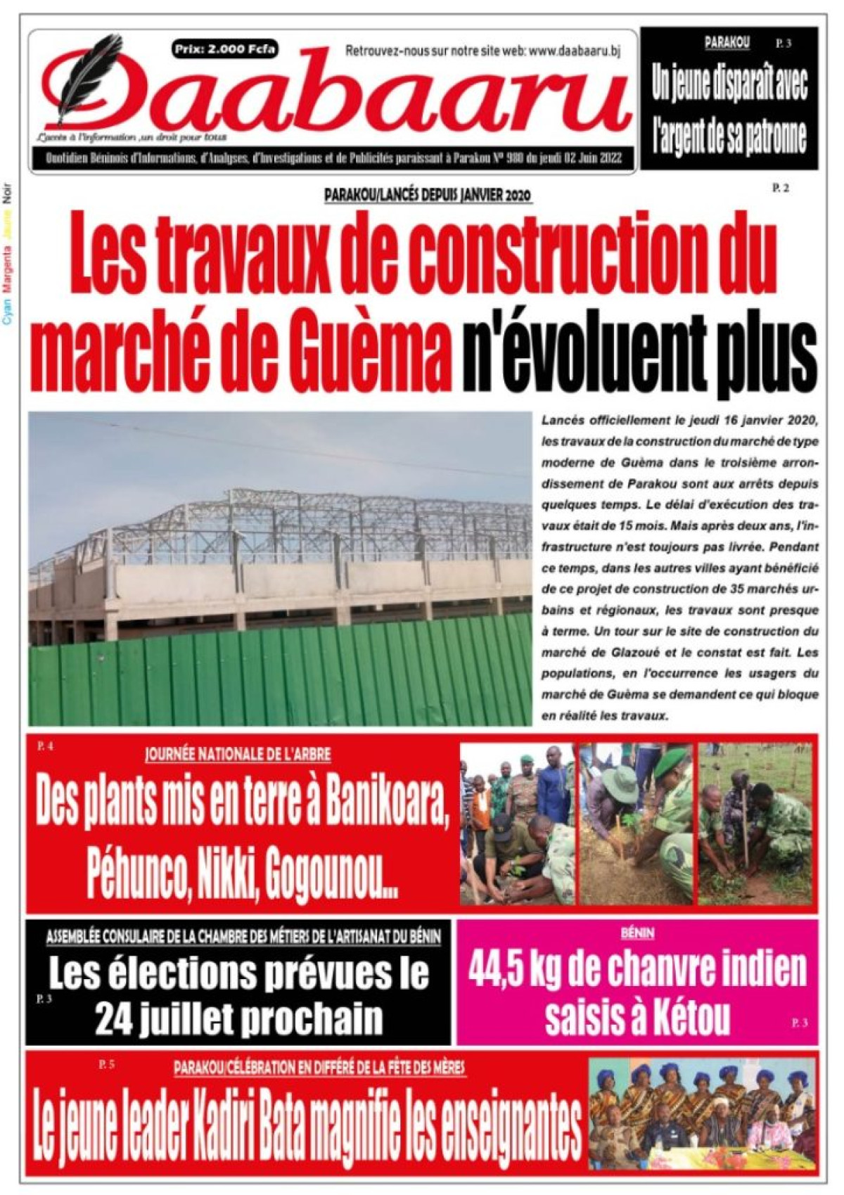 UNE DU JEUDI 2 JUIN 2022