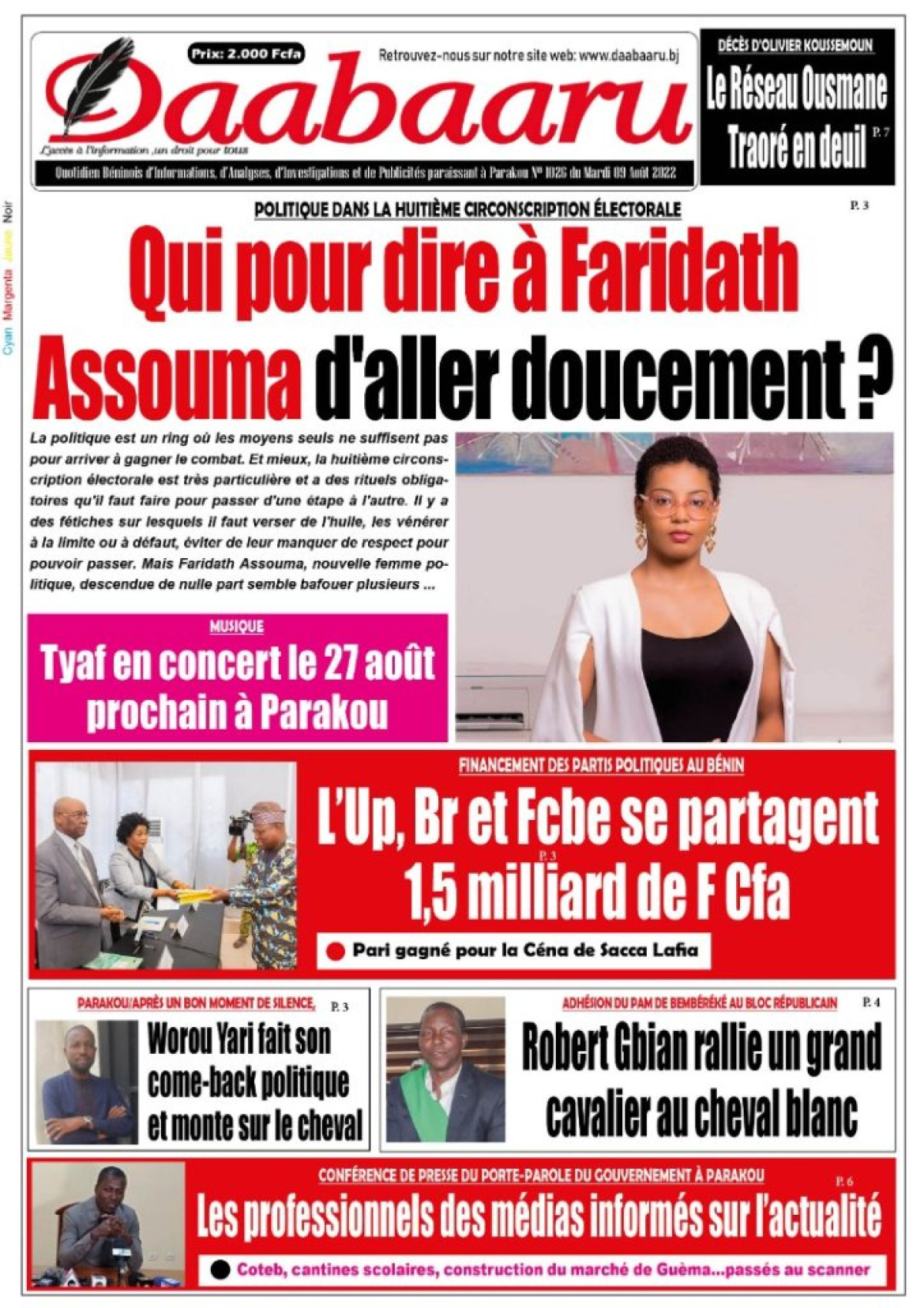 UNE DU MARDI 9 AOÛT 2022