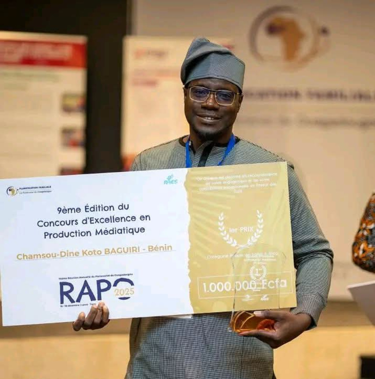 Concours d'excellence en production médiatique sur les dssr/pf: Chamsou Dine Baguiri remporte le Premier prix Presse en ligne