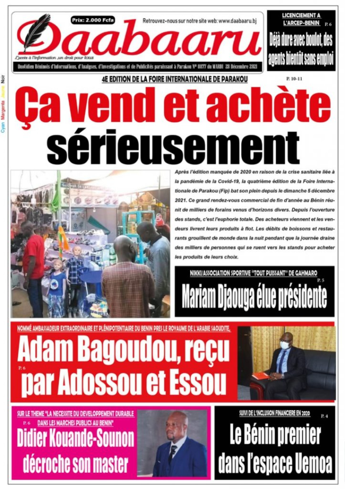 Parution du mardi 28 décembre 2021