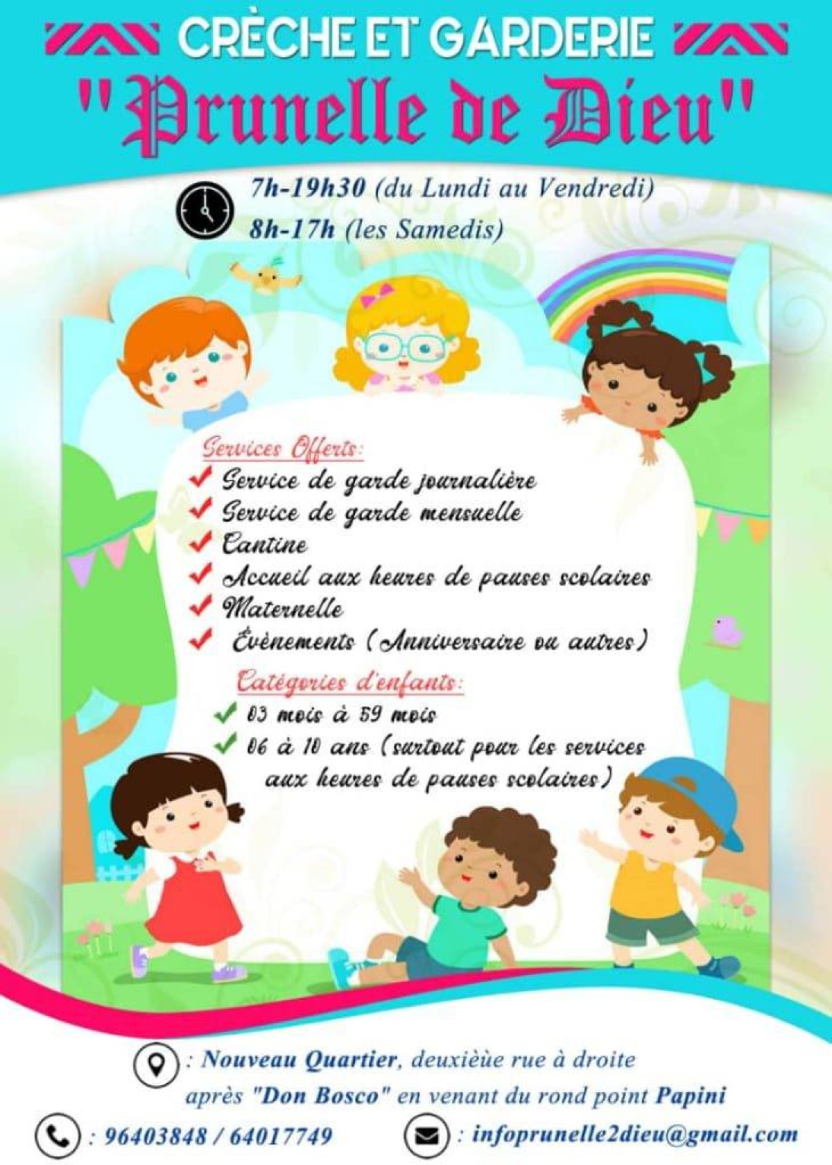 POUR OFFRIR UN CADRE DE VIE ADEQUAT À VOS ENFANTS, Plus de soucis avec la crèche garderie Prunelle de Dieu