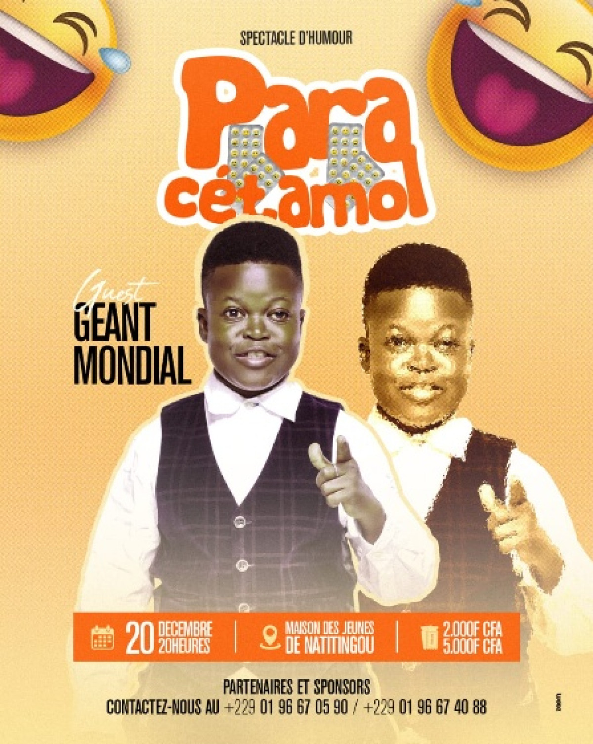 Spectacle d'humour "Paracétamol" à Natitingou: géant mondial sur scène le 20 décembre