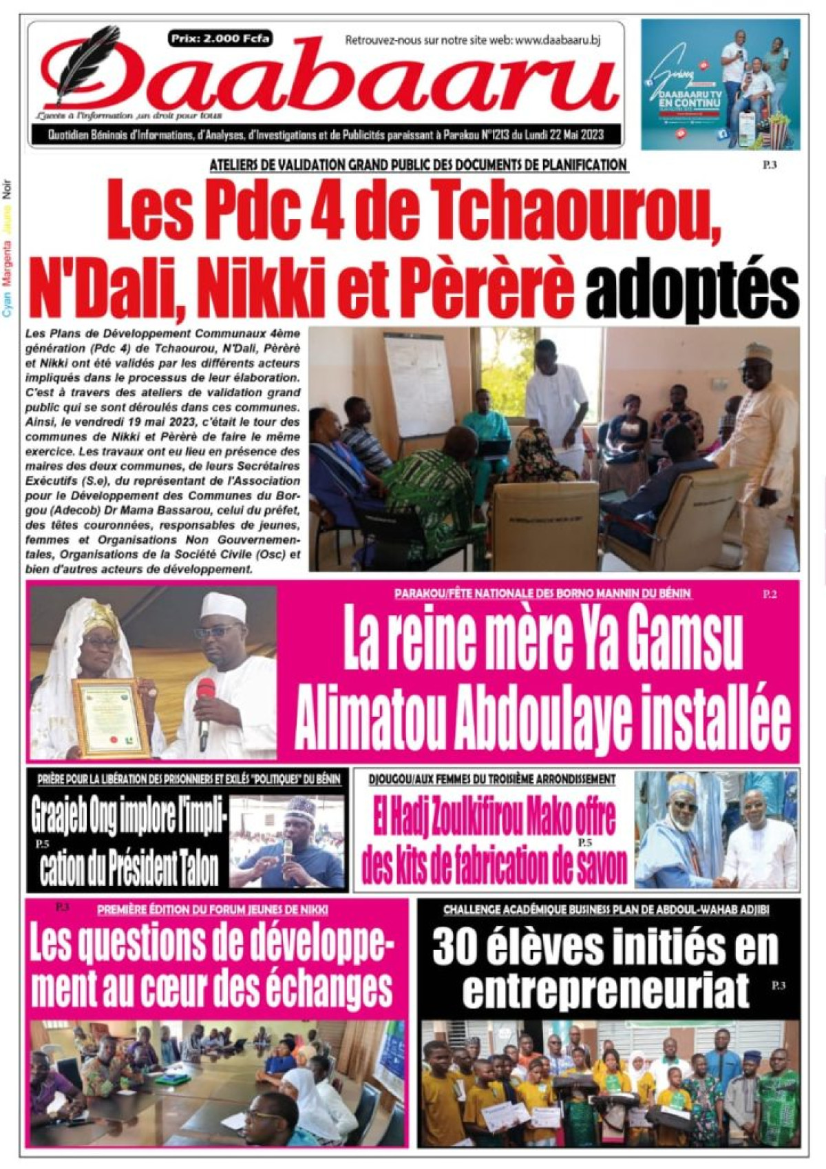 UNE DU LUNDI 22 MAI 2023