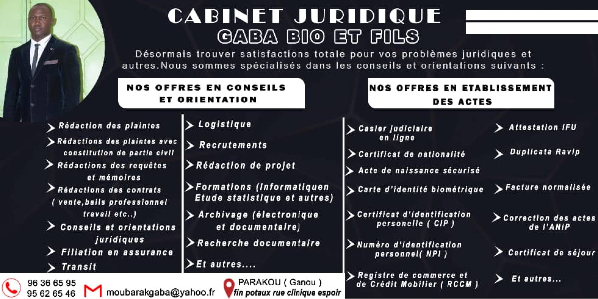 PARAKOU : Le cabinet juridique Gaba Bio et fils ouvre ses portes