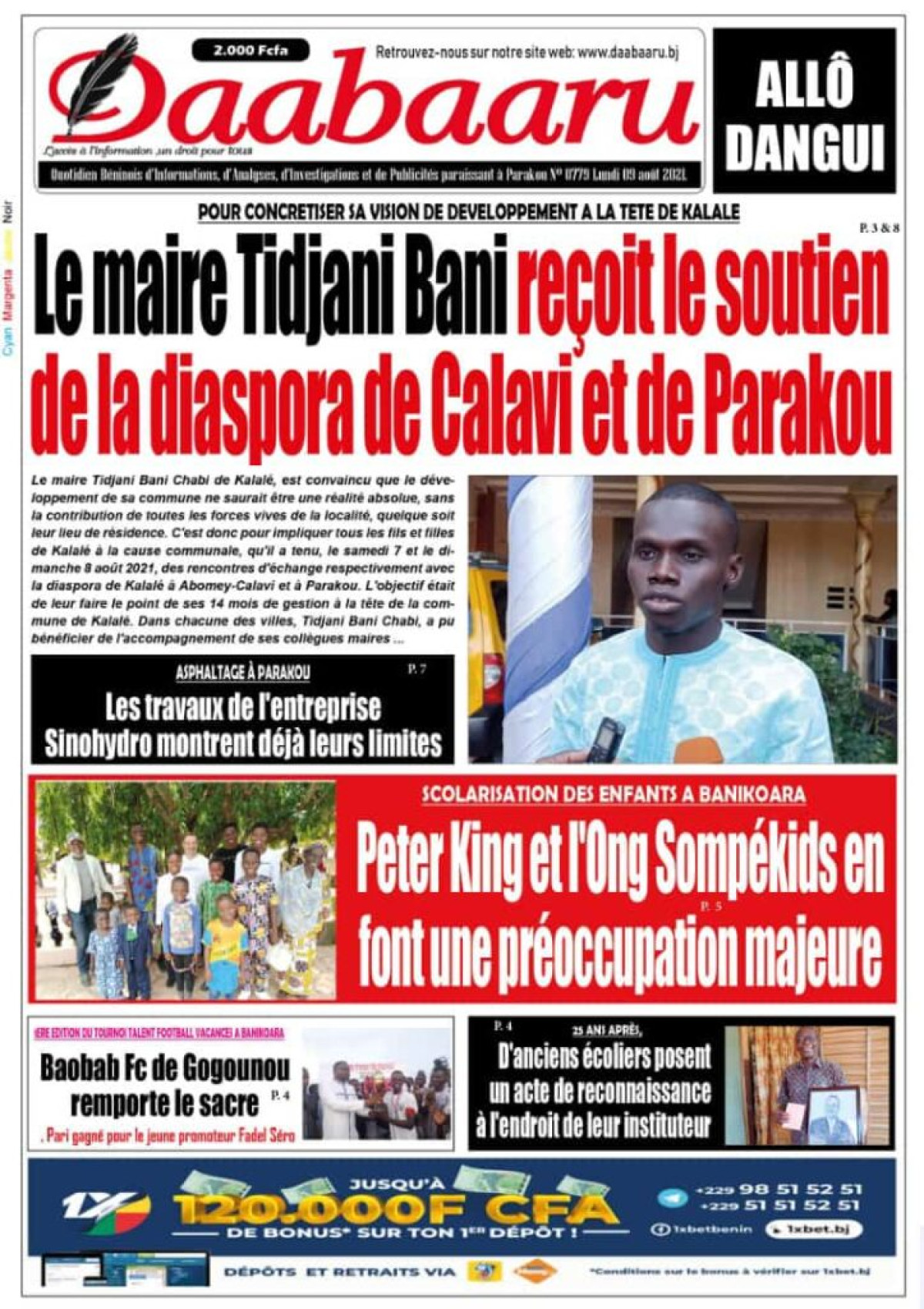 Parution du lundi 09 août 2021