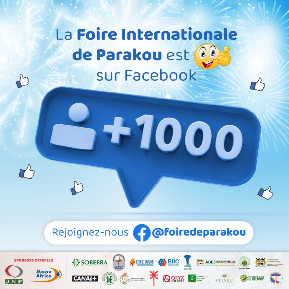 FIP 2021 :  Abonnez-vous à la page Facebook pour ne rien rater  _ Plus de 1000 abonnés déjà connectés