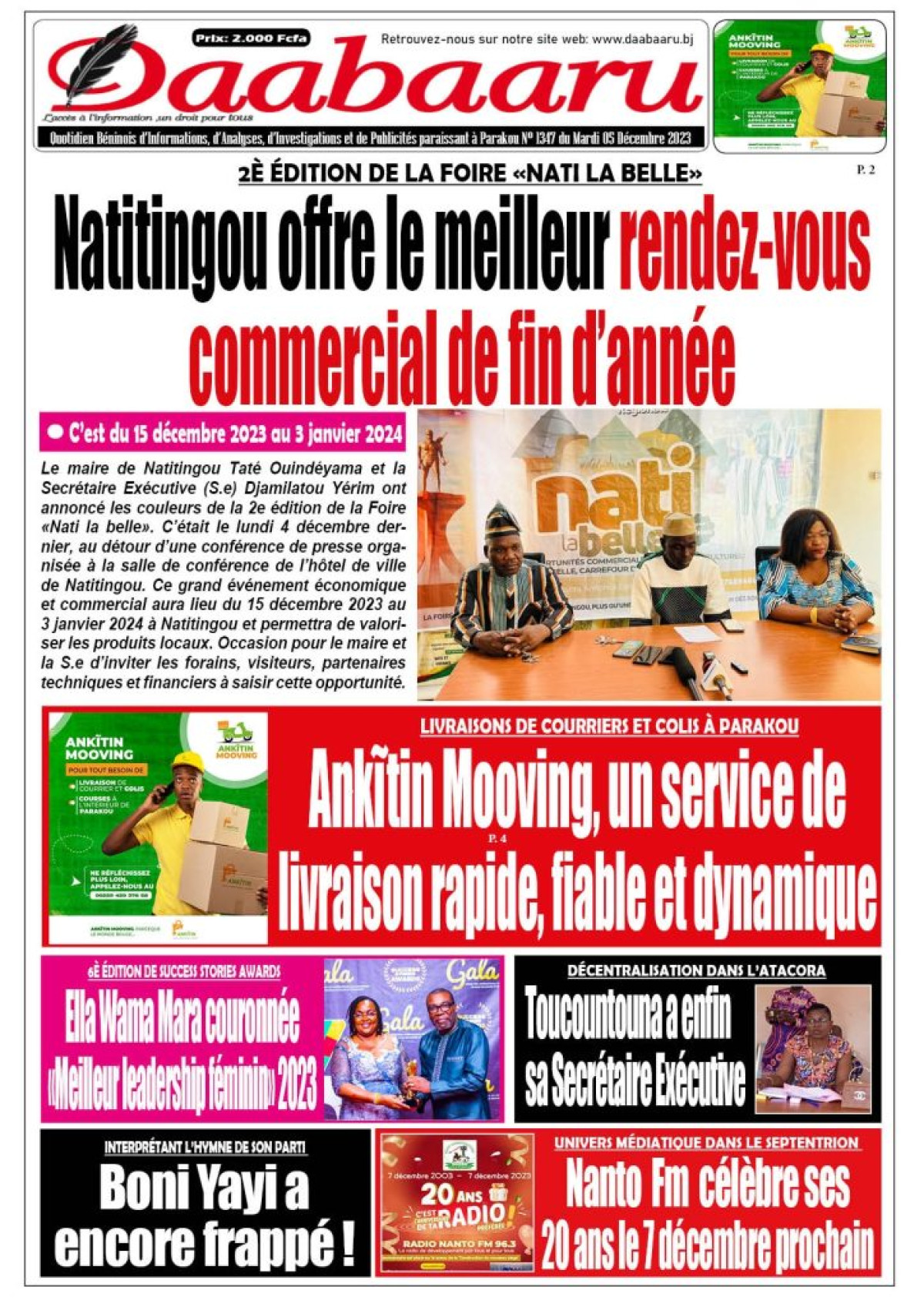 Parution du mardi 05 décembre 2023