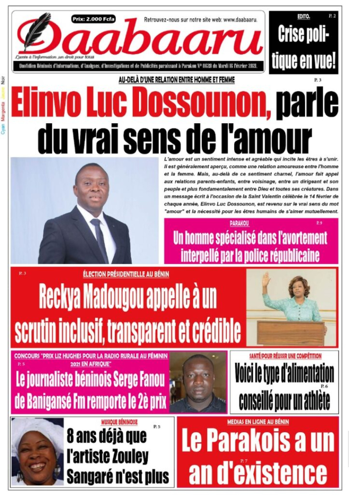 Parution du mardi 16 fevrier 2021