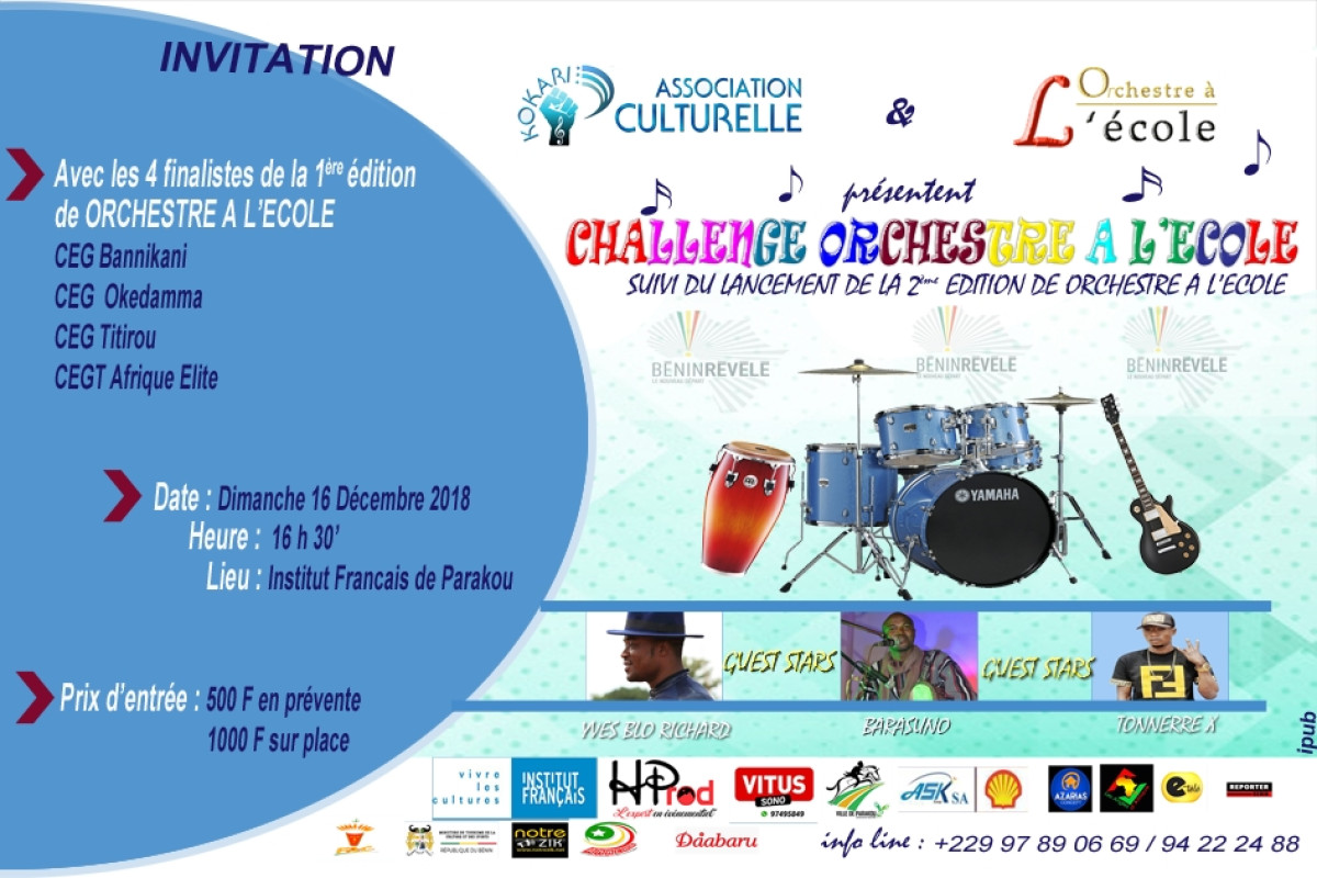 2E EDITION ORCHESTRE A L’ECOLE : Le lancement prévu pour le dimanche 16 décembre prochain