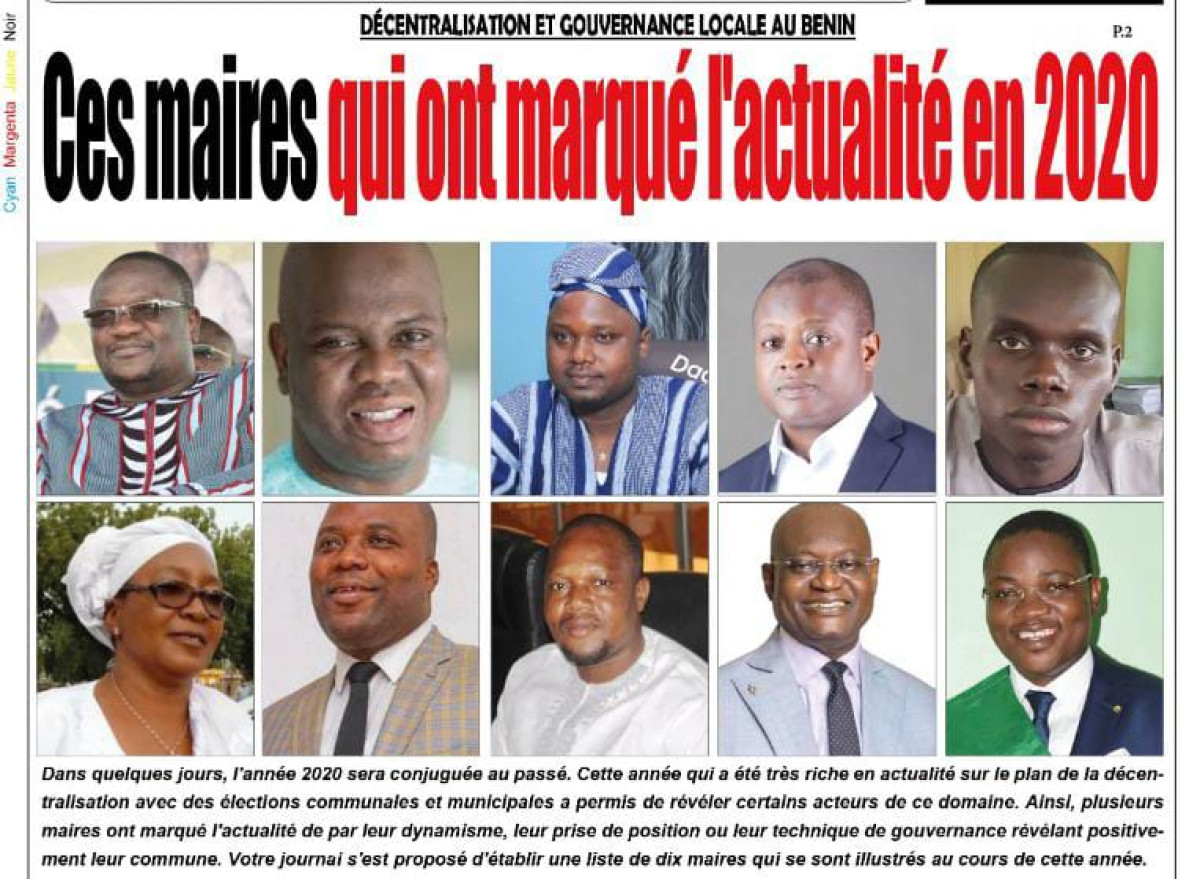 DÉCENTRALISATION ET GOUVERNANCE LOCALE AU BENIN : Ces maires qui ont marqué l&rsquo;actualité en 2020