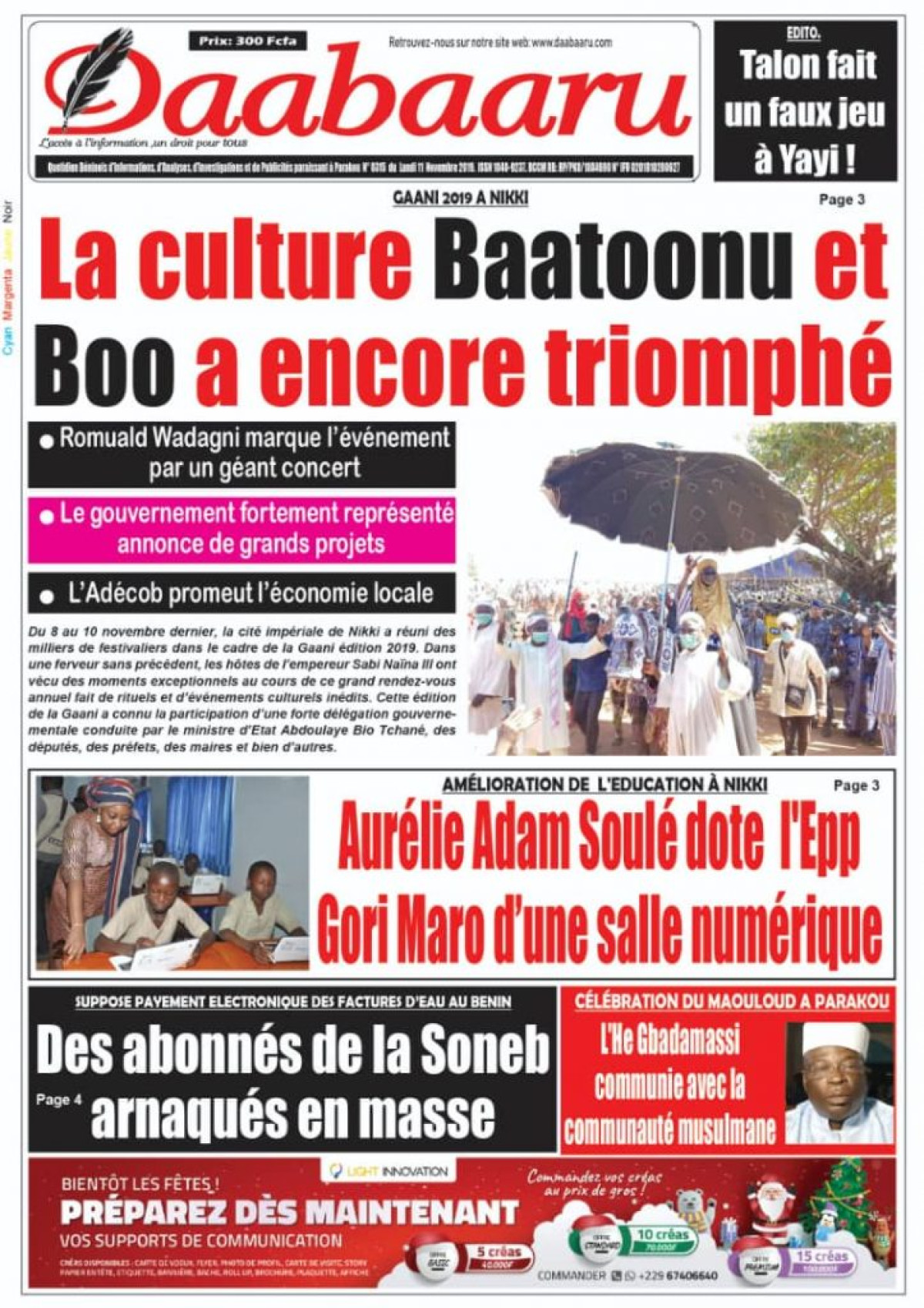 Parution du 11 Novembre 2019