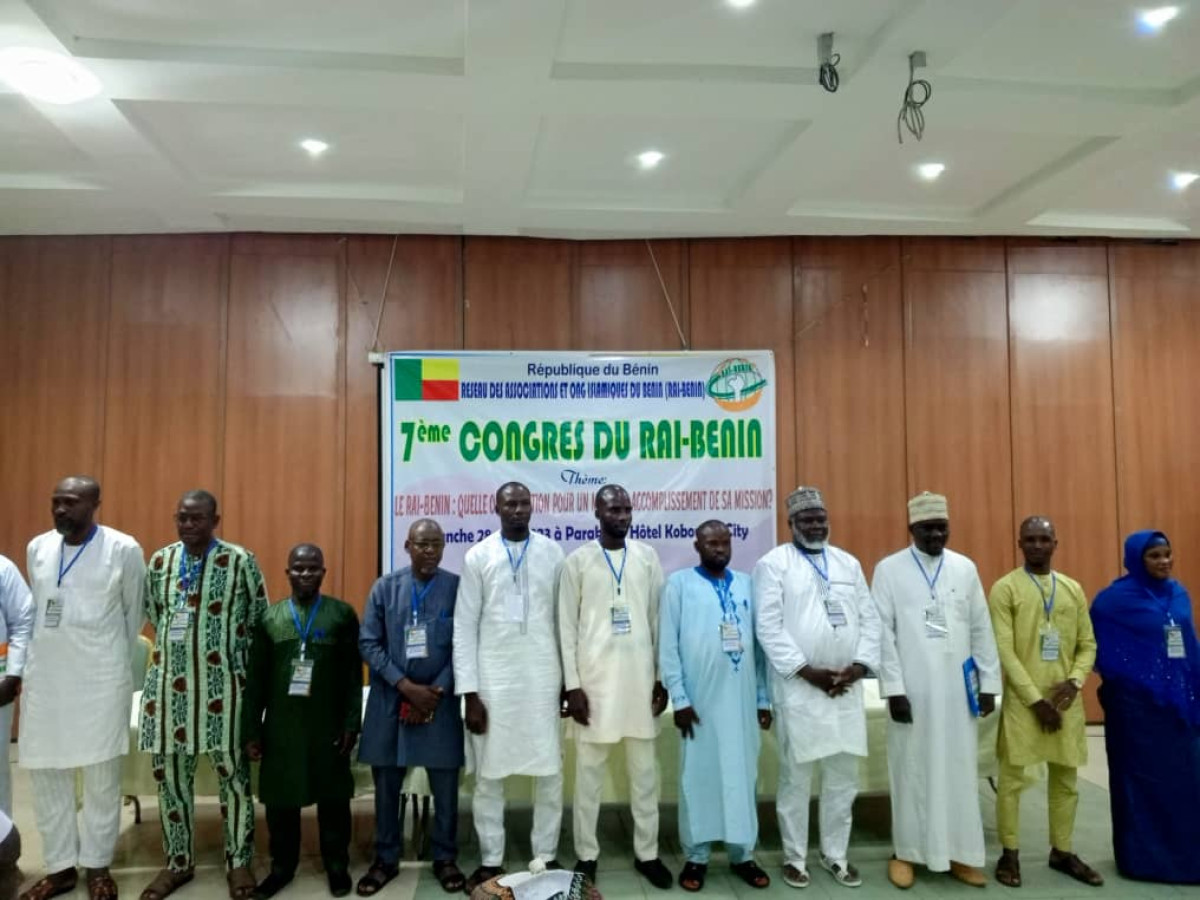 RELIGION ISLAMIQUE ET DÉVELOPPEMENT :  Les nouveaux membres du bureau du Rai-Bénin installés