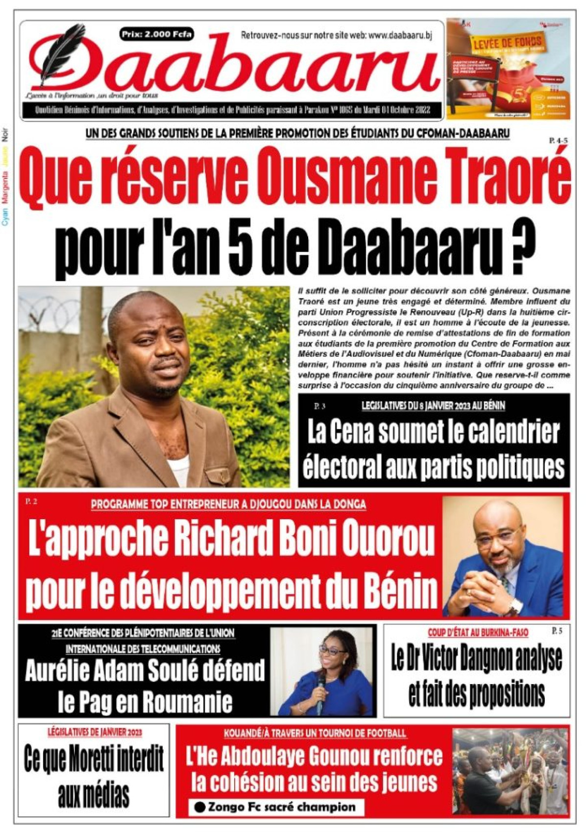 UNE DU MARDI 4 OCTOBRE 2022