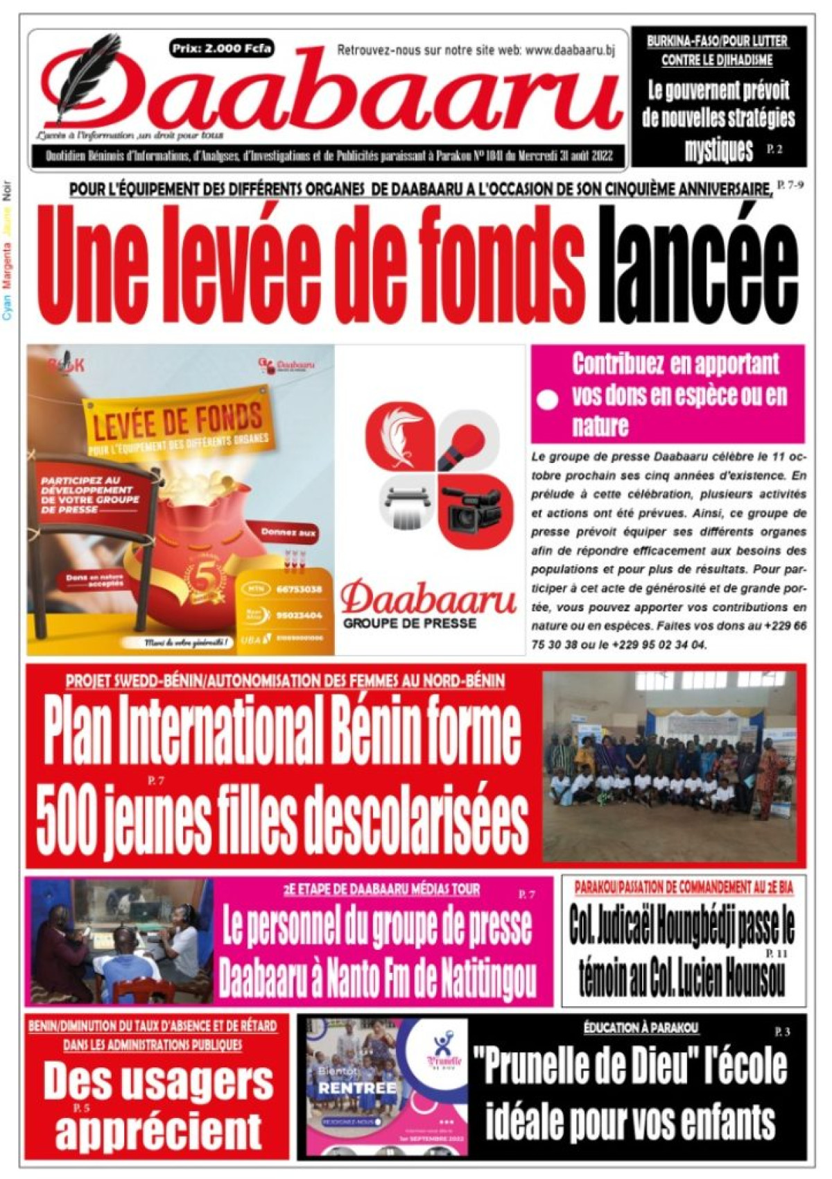 UNE DU MERCREDI 31 AOÛT 2022