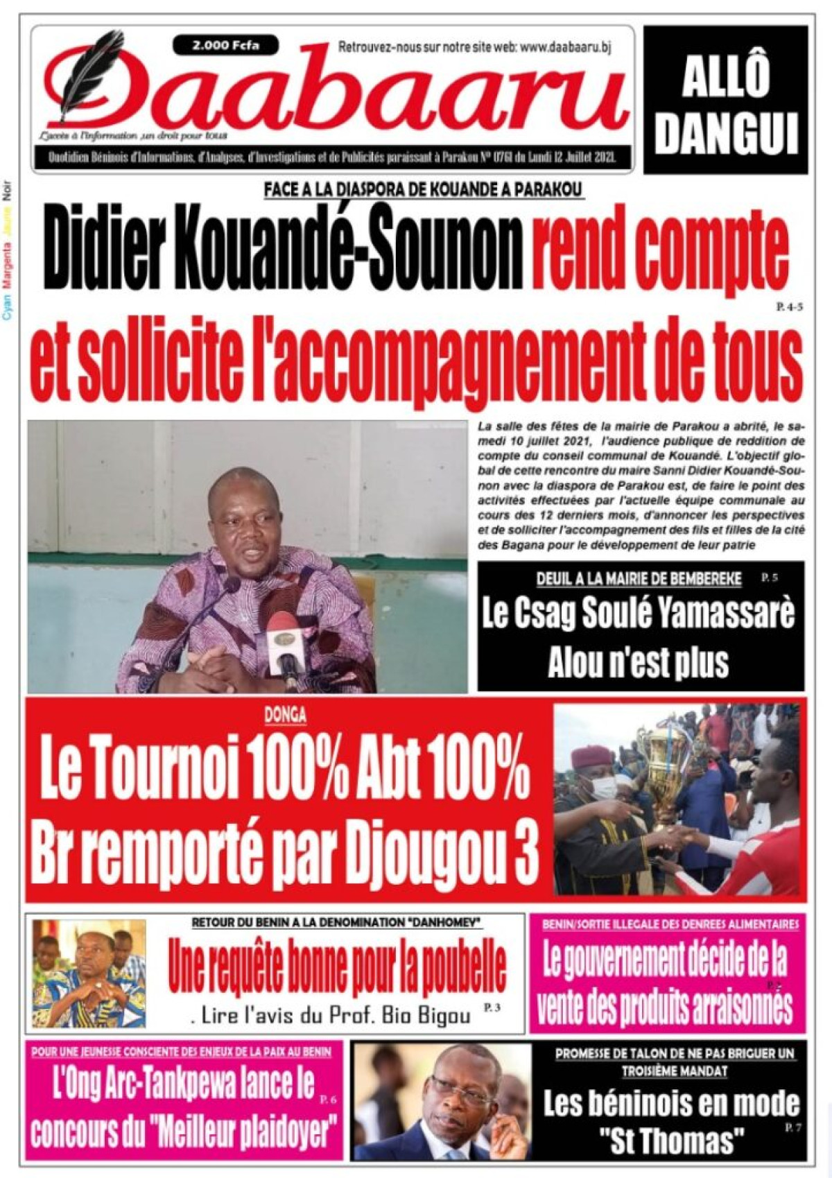 Parution du lundi 12 juillet 2021