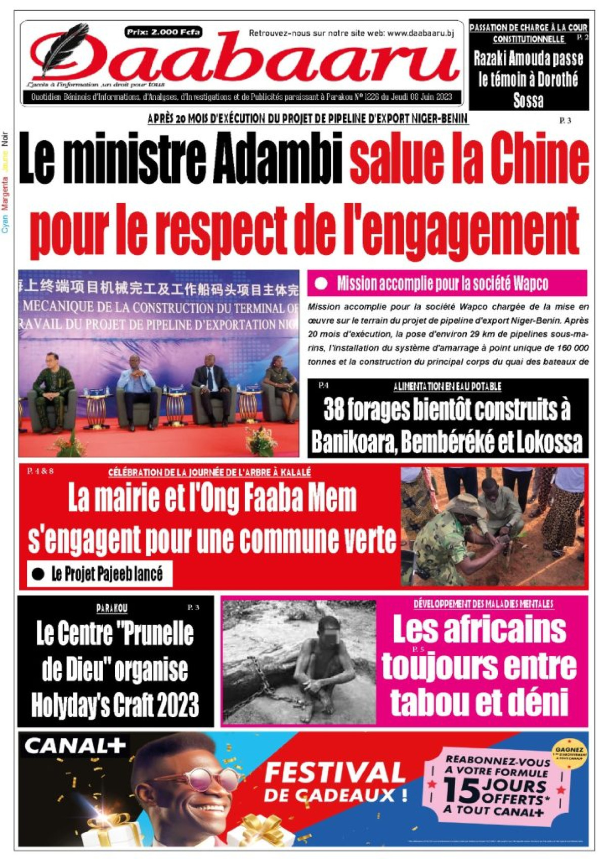 UNE DU JEUDI 8 JUIN 2023