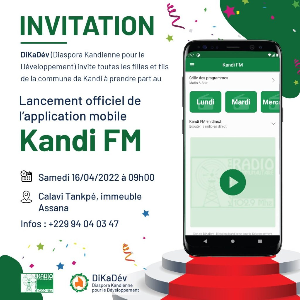 MÉDIAS AU BÉNIN : La radio Kandi Fm lance son application mobile samedi prochain
