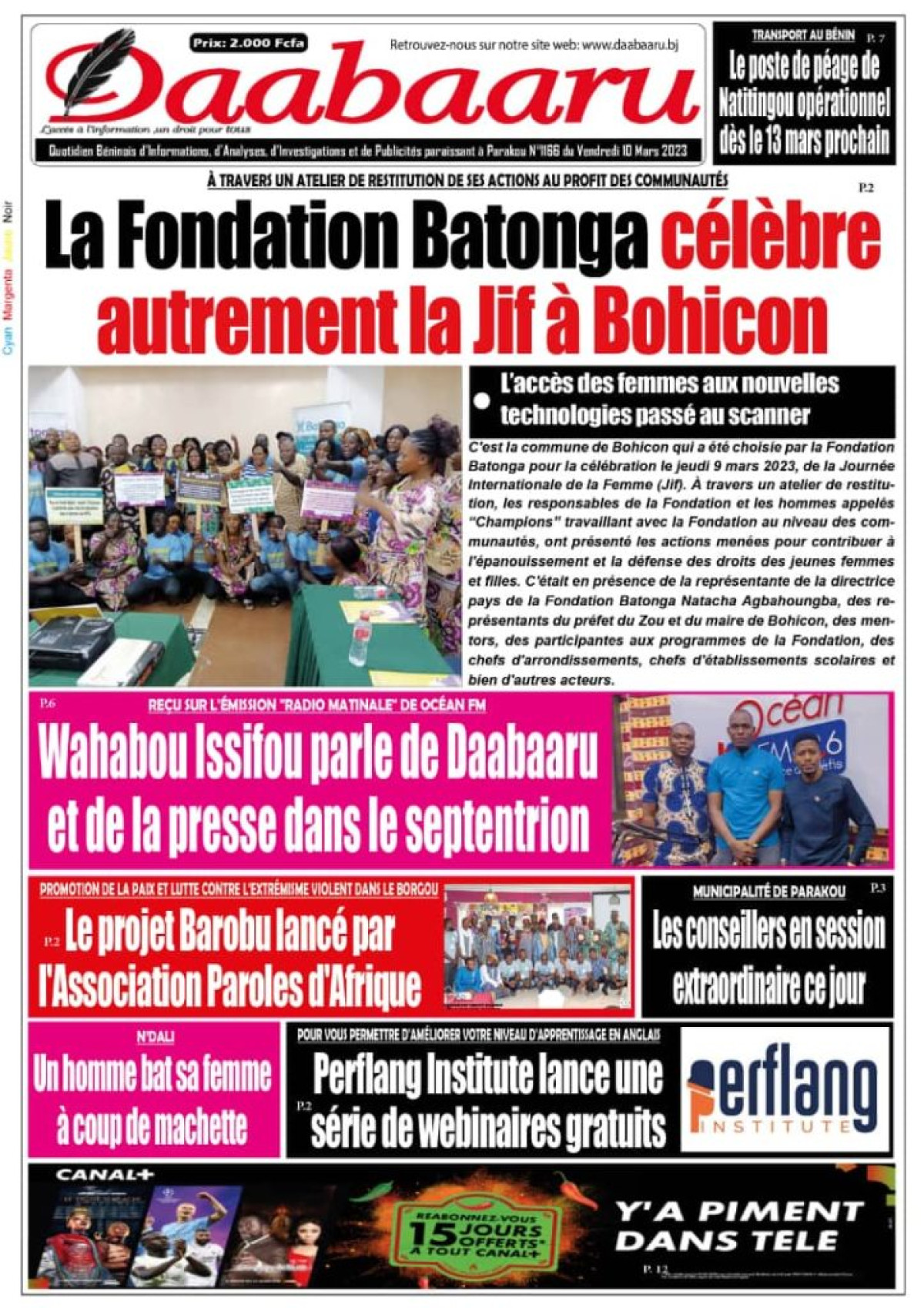 UNE DU VENDREDI 10 MARS 2023