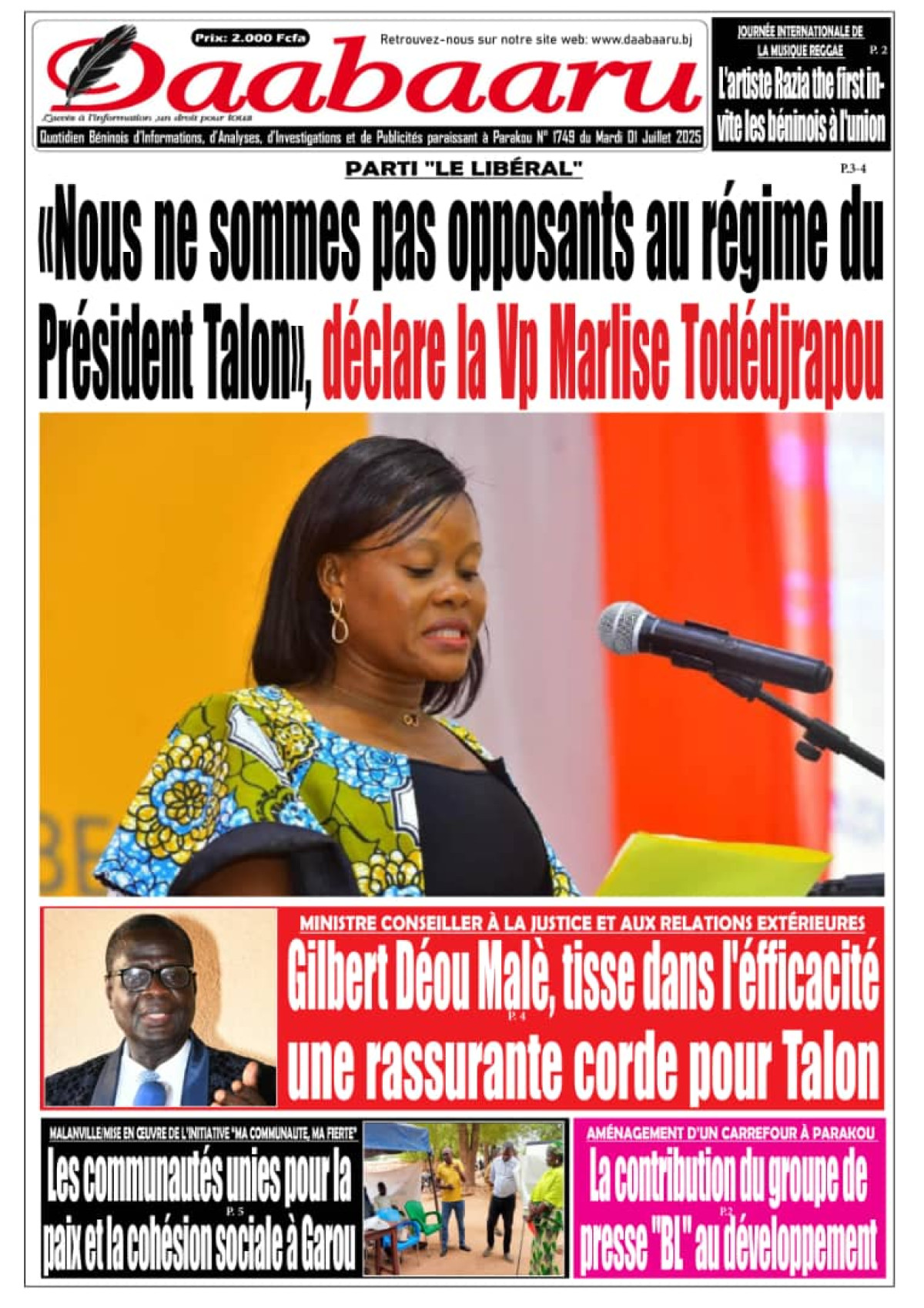 Parution du mardi 01 juillet 2025