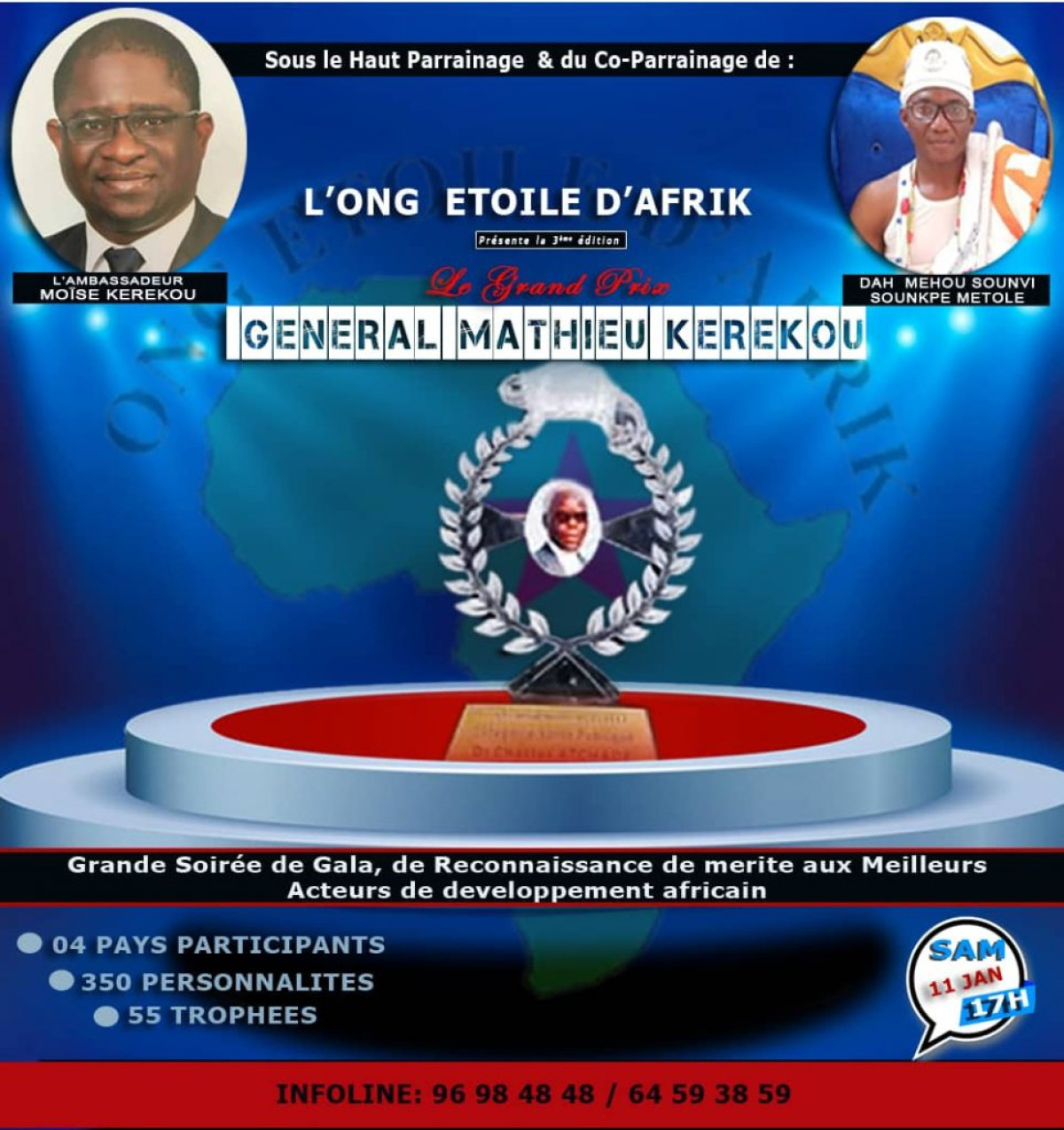 PRIX GÉNÉRAL MATHIEU KEREKOU DE L&rsquo;ONG ETOILE D&rsquo;AFRIK : La 3e édition aura lieu le 11 janvier 2020