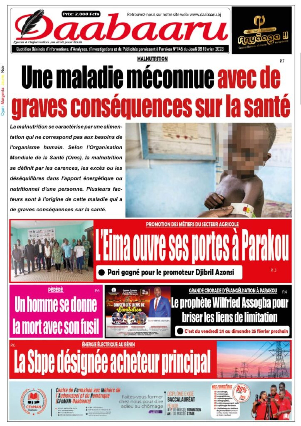 UNE DU JEUDI 9 FÉVRIER 2023