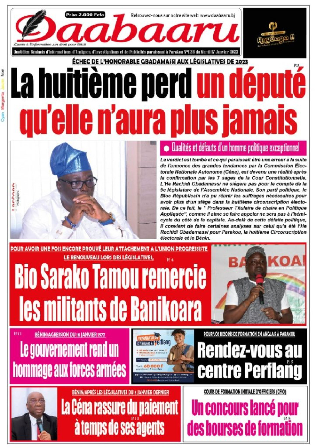 UNE DU 17 JANVIER 2023