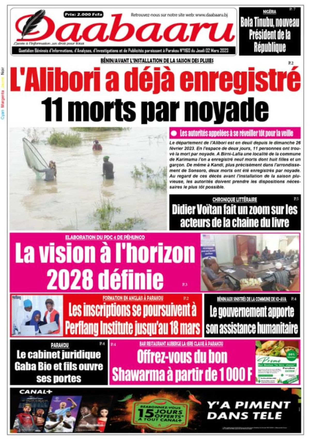 UNE DU JEUDI 2 MARS 2023