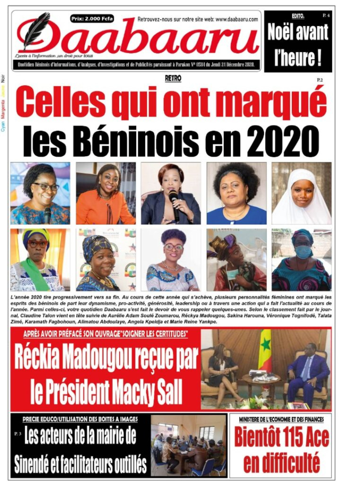 Parution du jeudi 24 décembre 2020