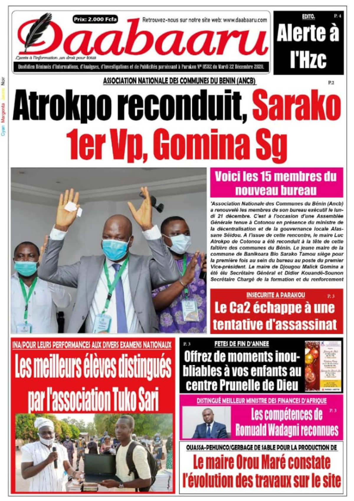 Parution du mardi 22 décembre 2020