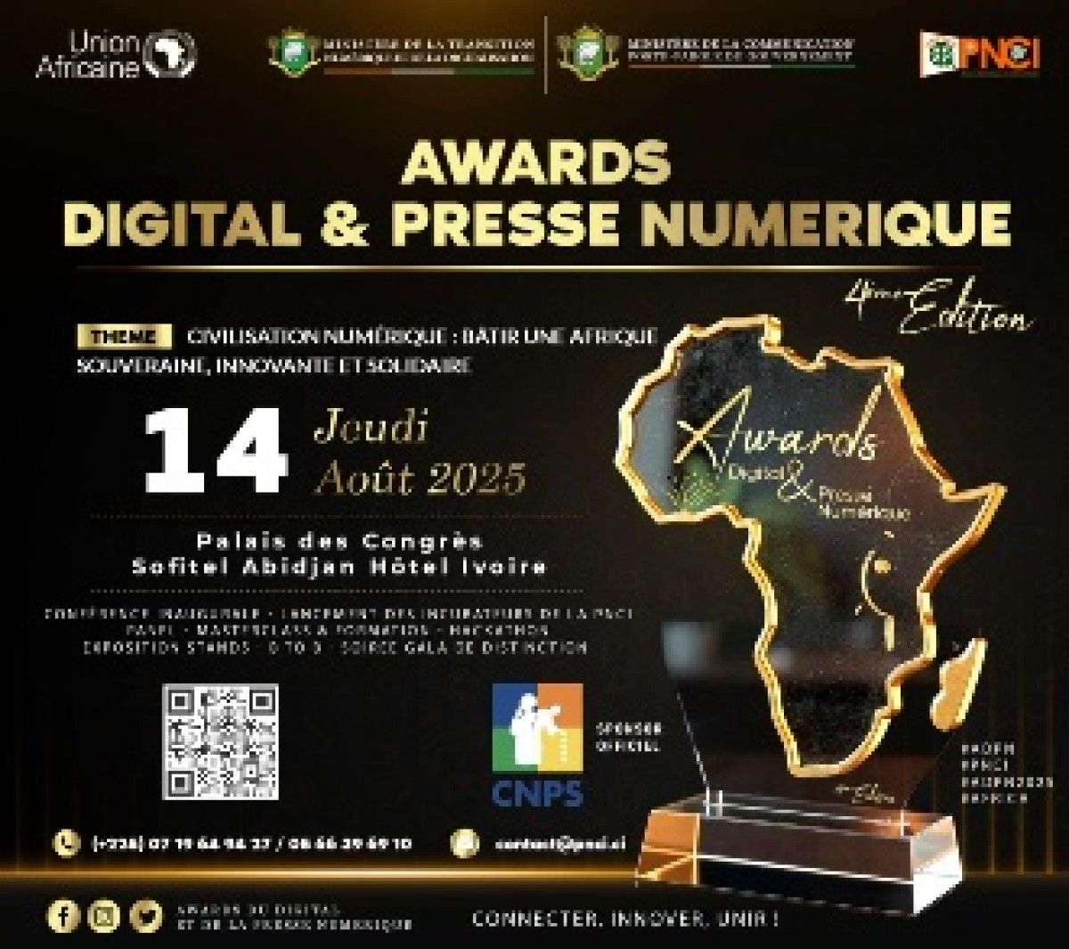 4 édition des awards digital et de la presse numérique en Côte d&rsquo;Ivoire: la Pnci donne rendez-vous aux acteurs le 14 août à Abidjan